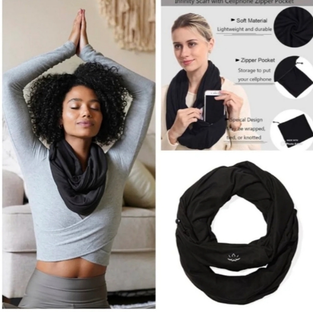 BEYOND YOGA infinity scarf w/hidden pouch